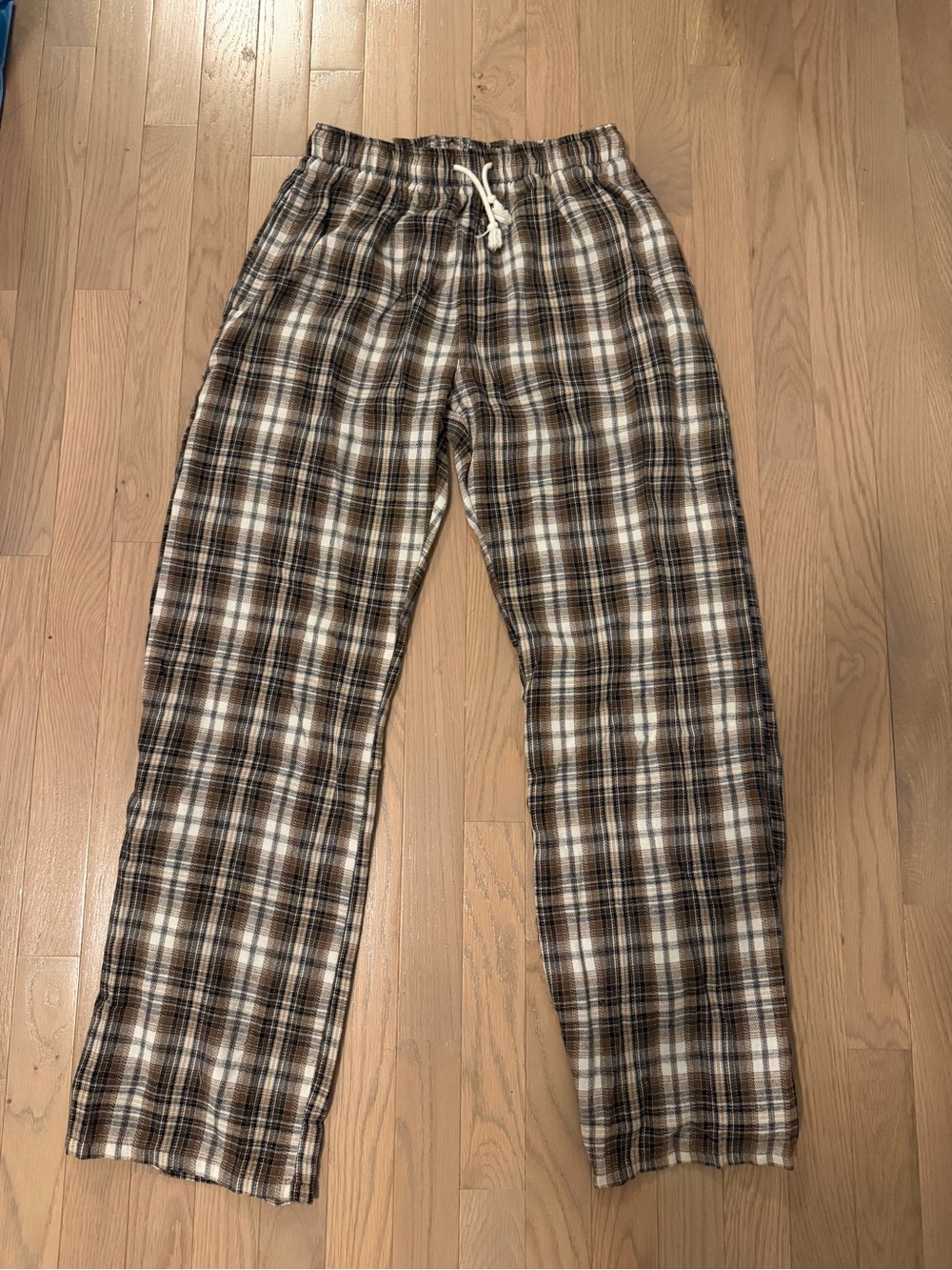 brandy melville brown checkered pants